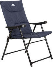 Folding Camping Deck Chair Foam Padded Navy