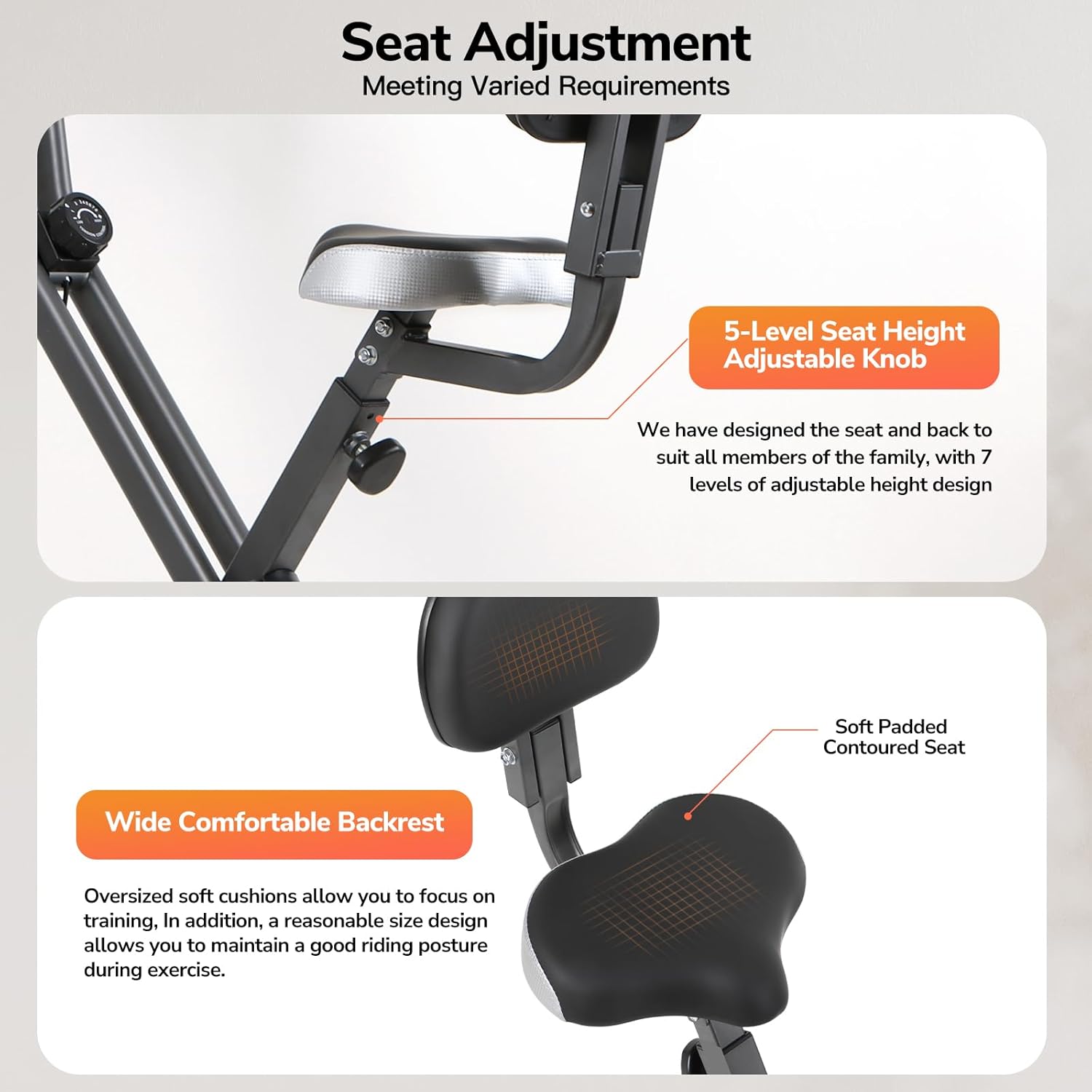 Foldable Exercise Bike Magnetic Resistance X Bike LCD Monitor