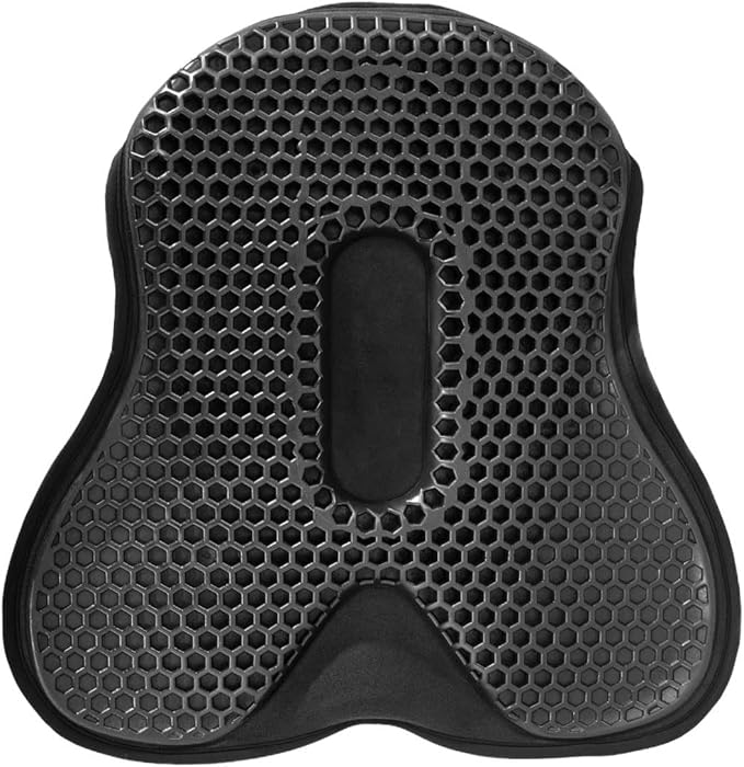 Dressage Gel Saddle Seat Cushion 20mm Size L Black Comfort Pad
