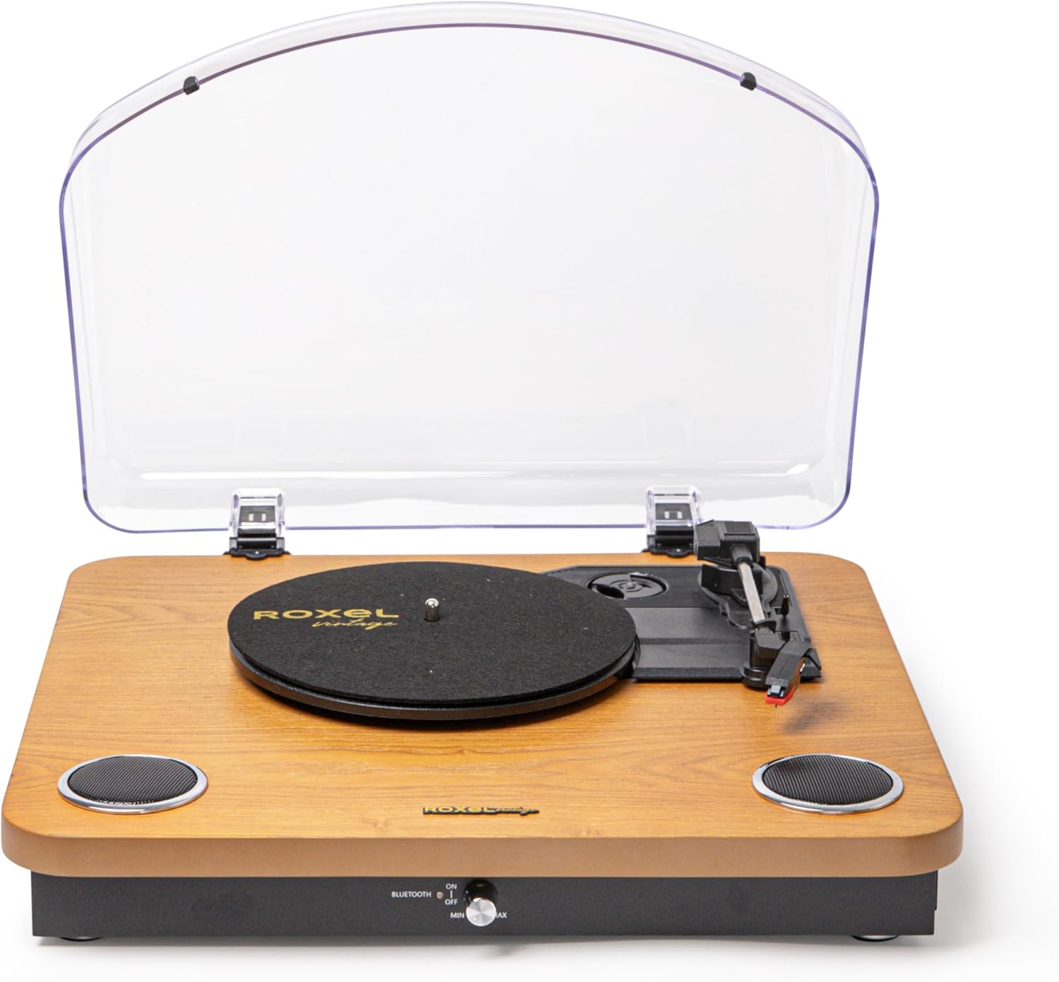 3-Speed Vinyl Turntable with Built-In Speakers, Bluetooth & USB Output