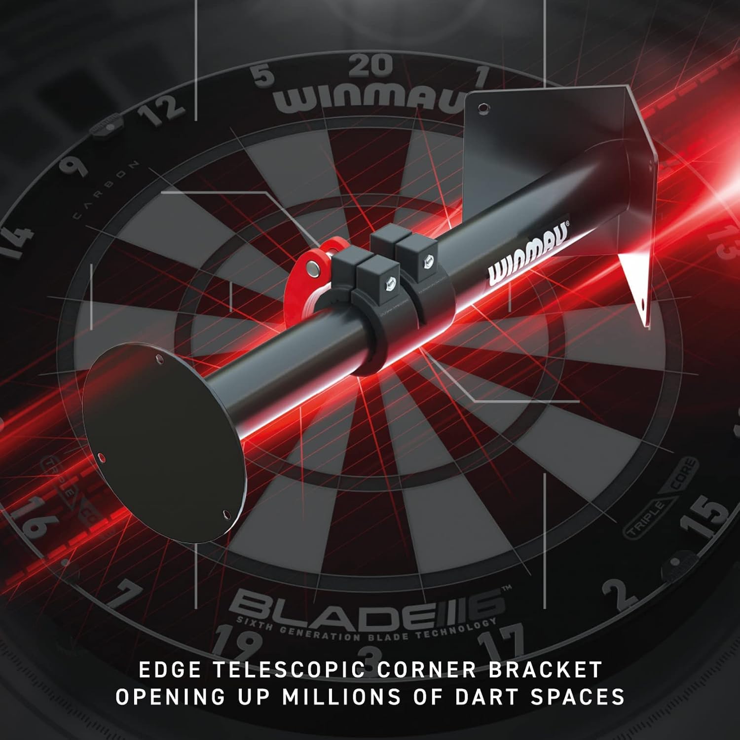 Dartboard Corner Bracket Telescopic Mount Aluminium Easy Install
