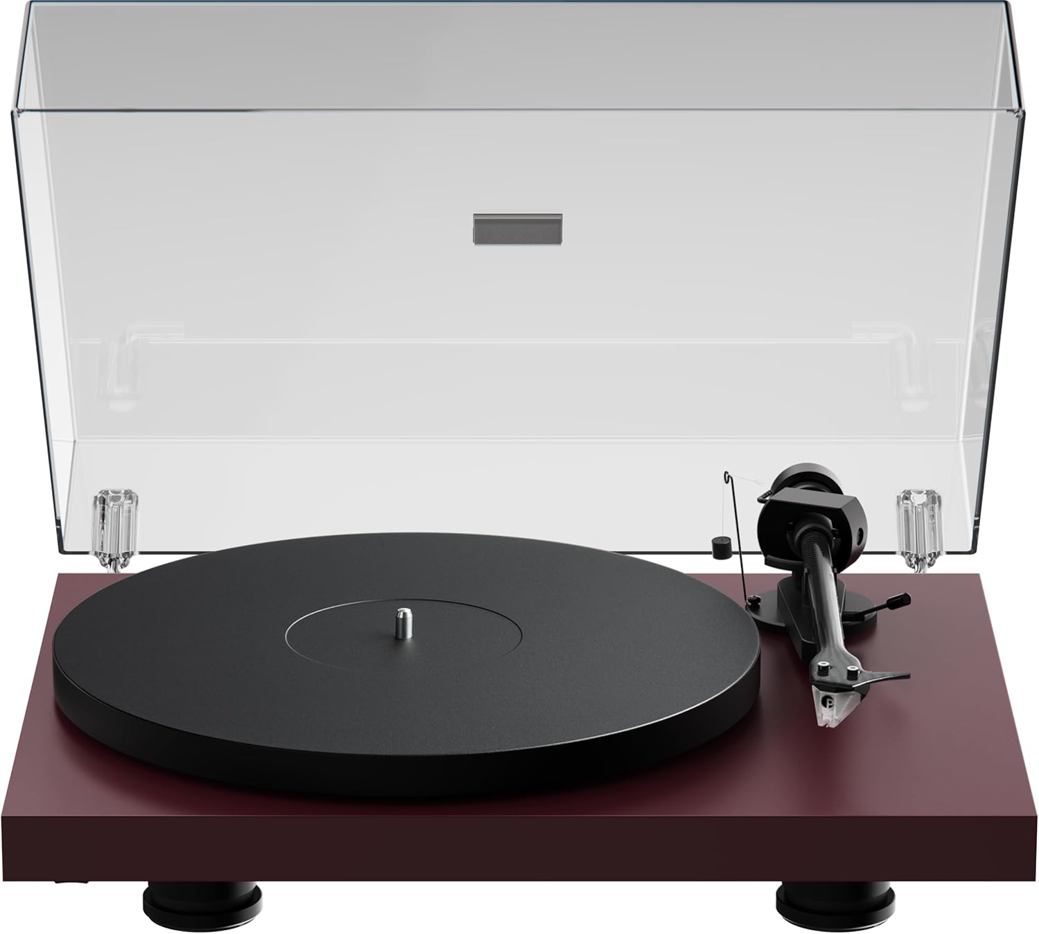 Wine Red Audiophile Turntable Carbon Fiber Tonearm