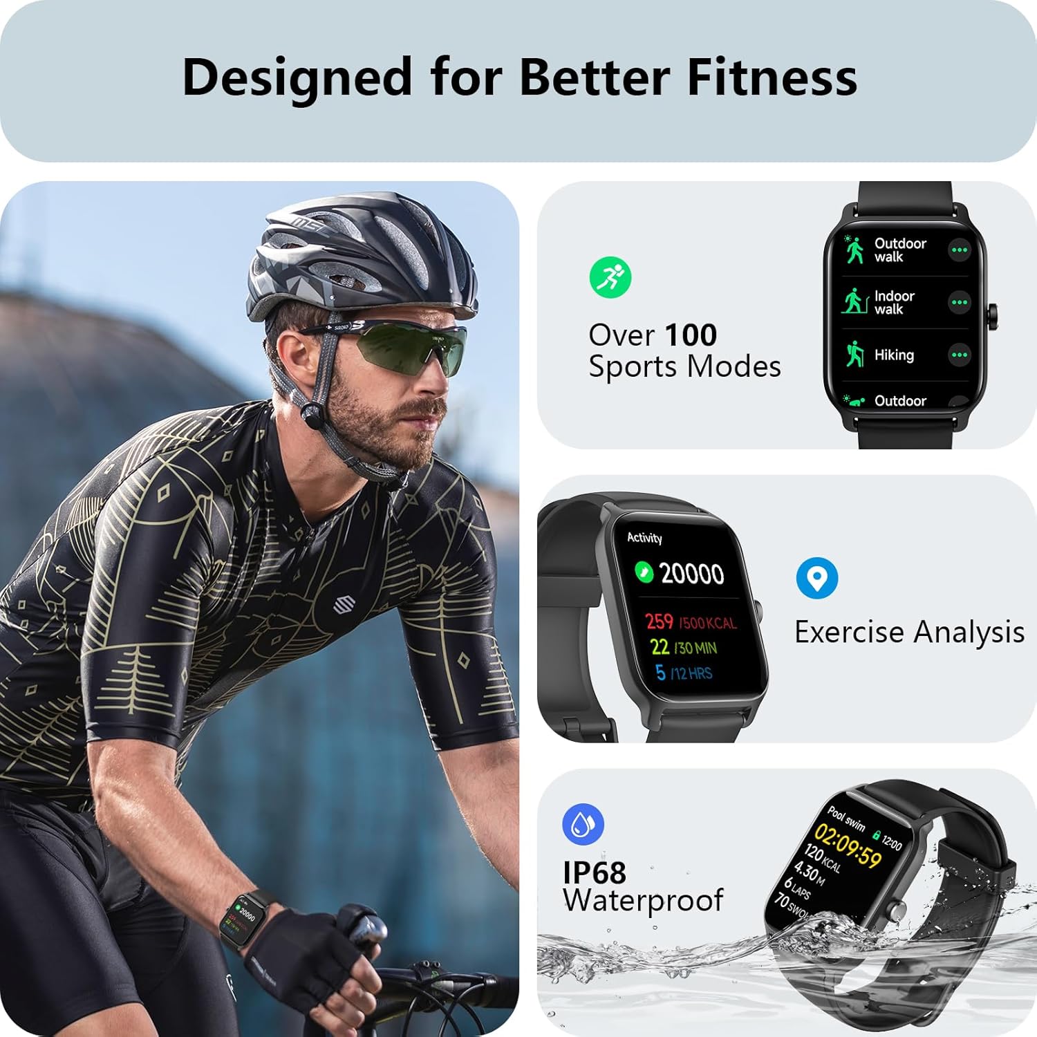 Smart Watch Bluetooth Call Alexa Fitness Tracker