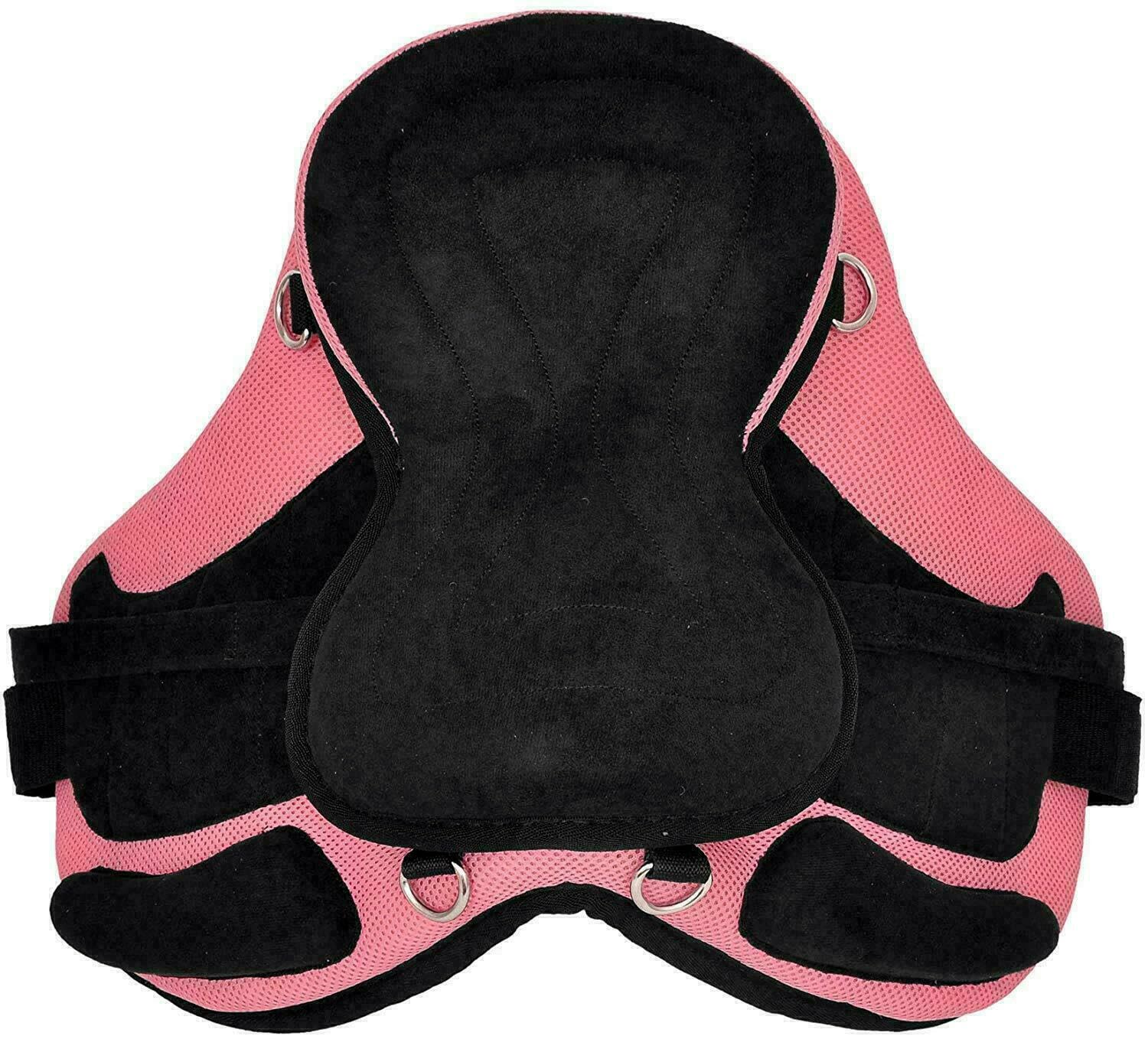 Pink Treeless English Horse Saddle 13 Inch Suede Set