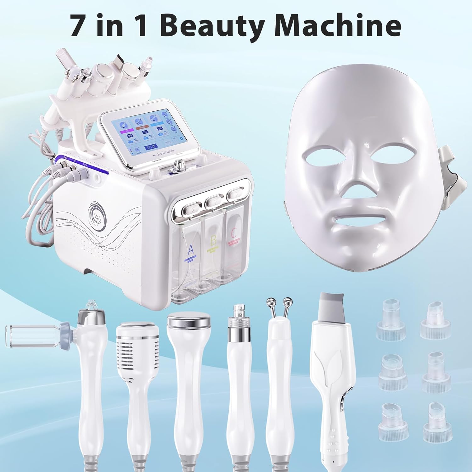 7 in 1 Hydrogen Facial Beauty Machine Hydrodermabrasion LED