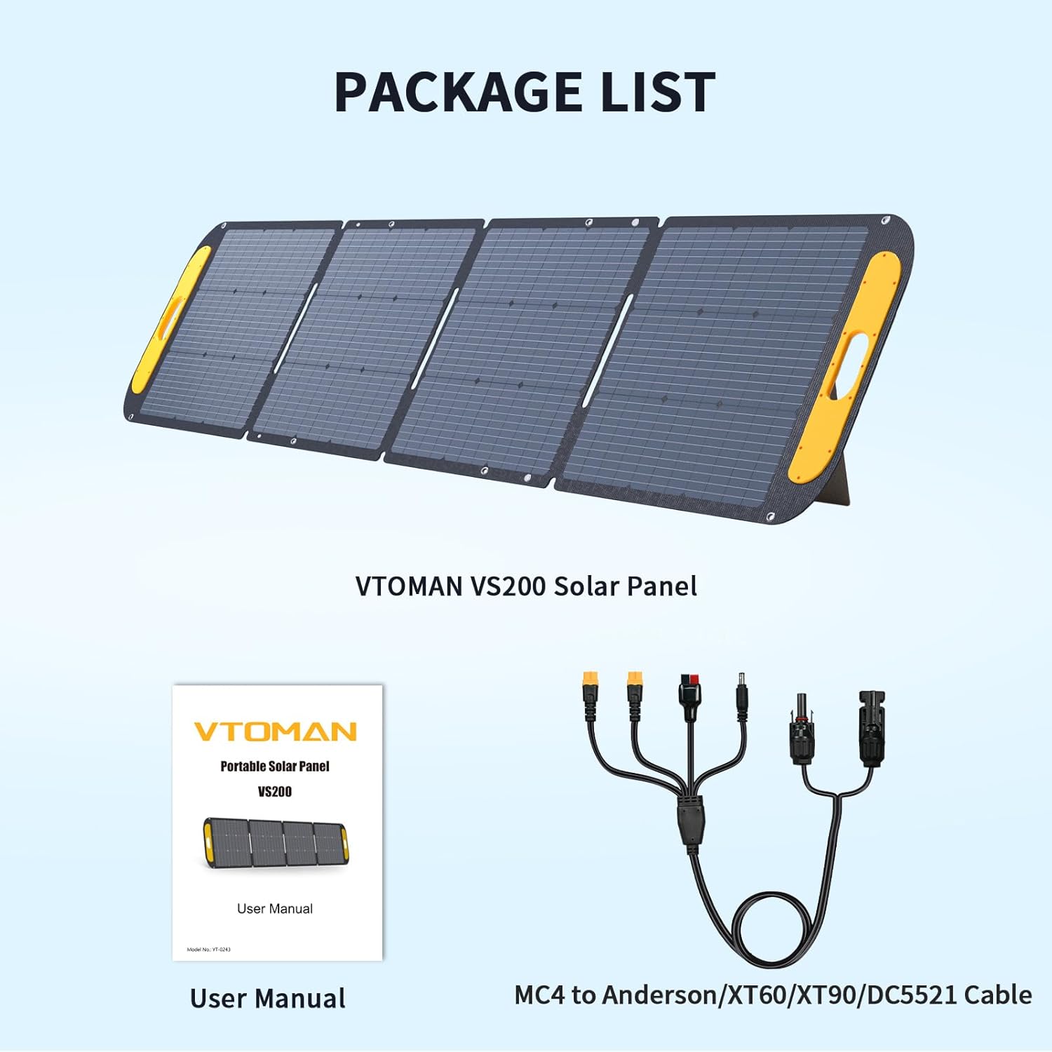 200W Foldable Solar Panel MC4 XT60 Anderson RV Camping