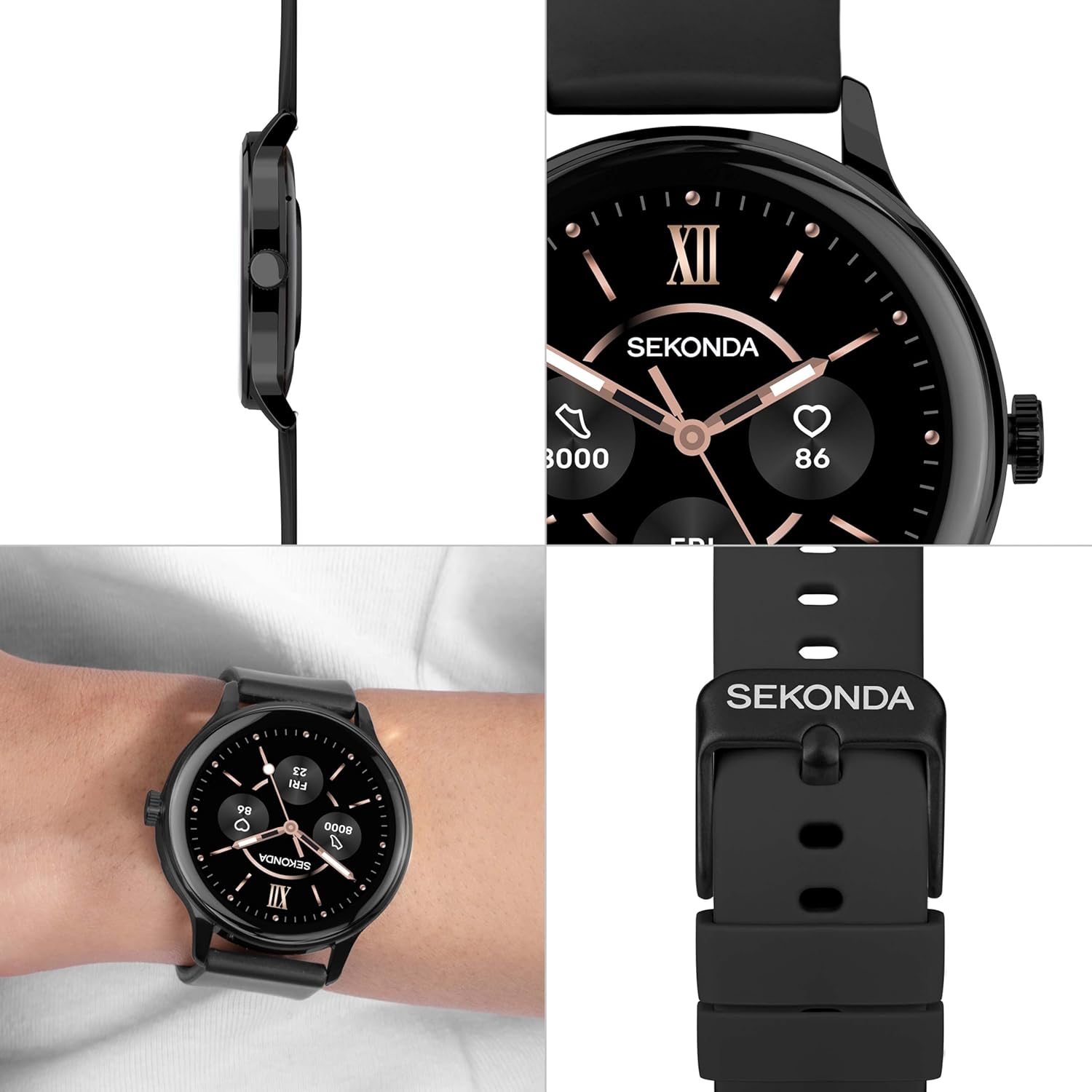 42mm Flex Plus Smart Watch Black Strap