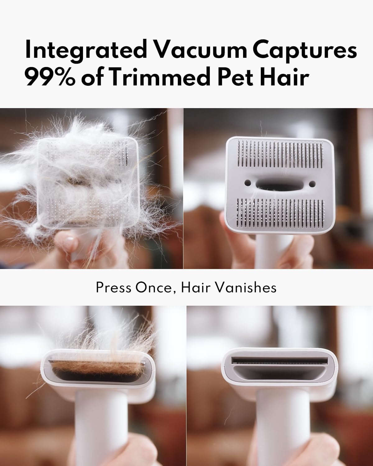 Ultra Quiet Pet Grooming Vacuum Kit 6 Tools Hair Remover