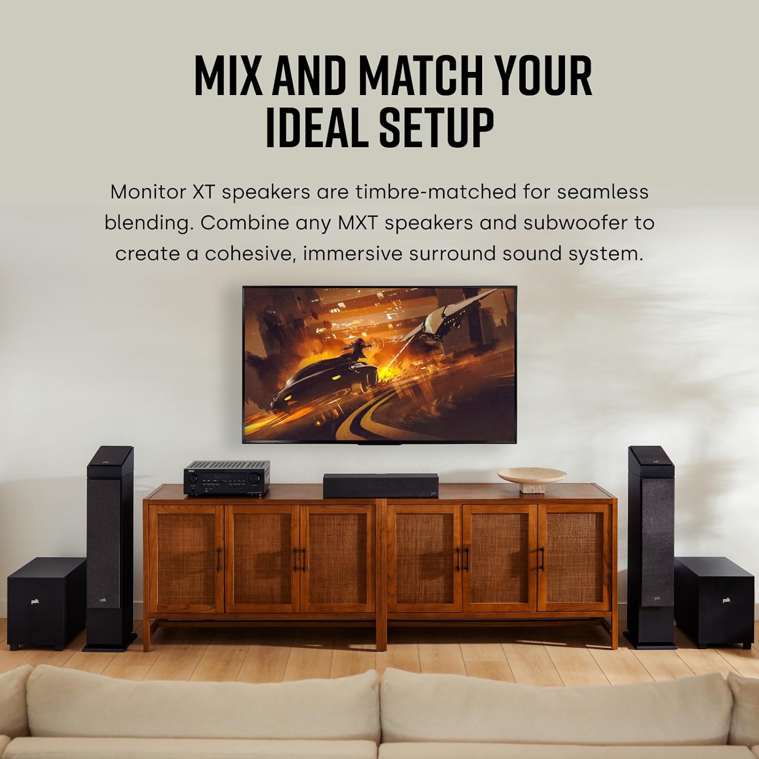 Tower Speaker Hi Res Dolby Atmos DTS X Floor Standing Home Audio