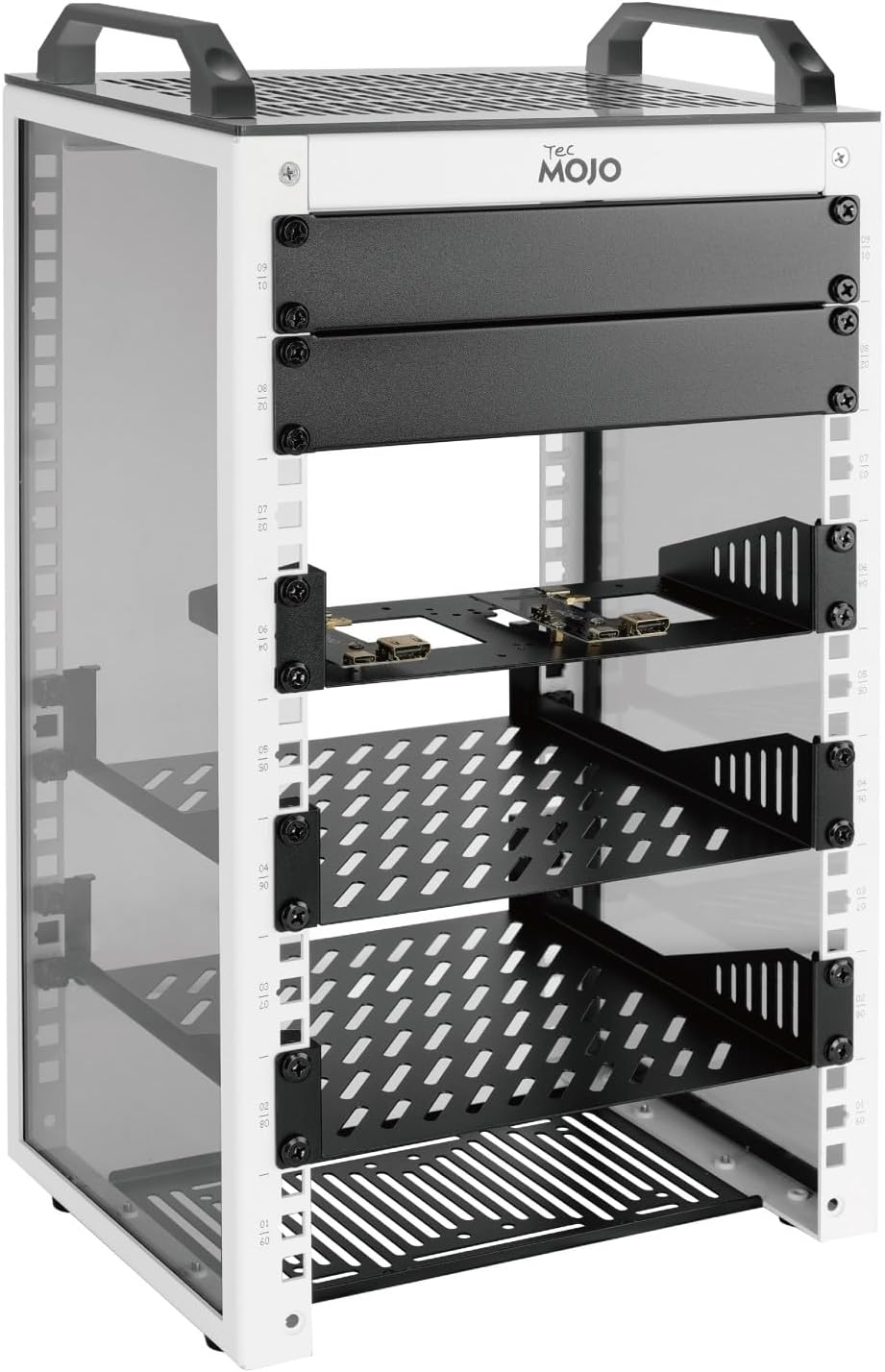 10 Inch 9U Desktop Mini Rack White NAS Server