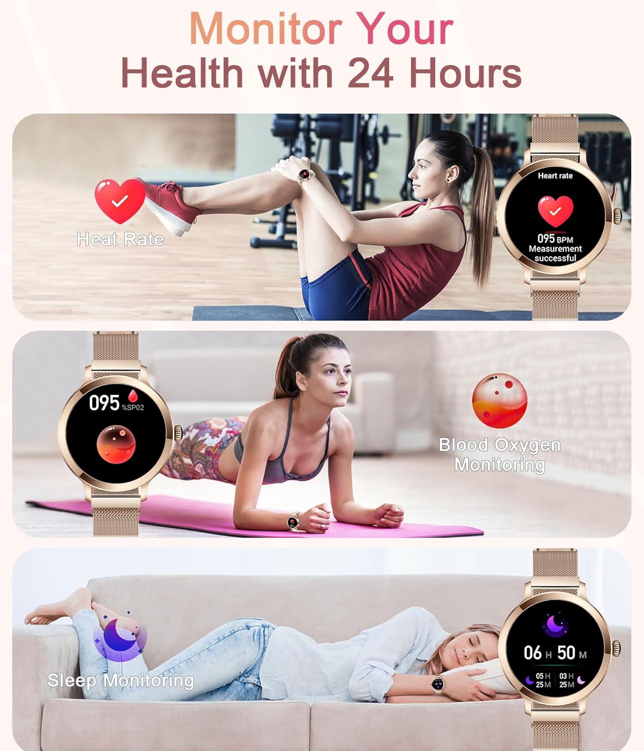 Ladies Small AMOLED Smart Watch Call 100 Sports