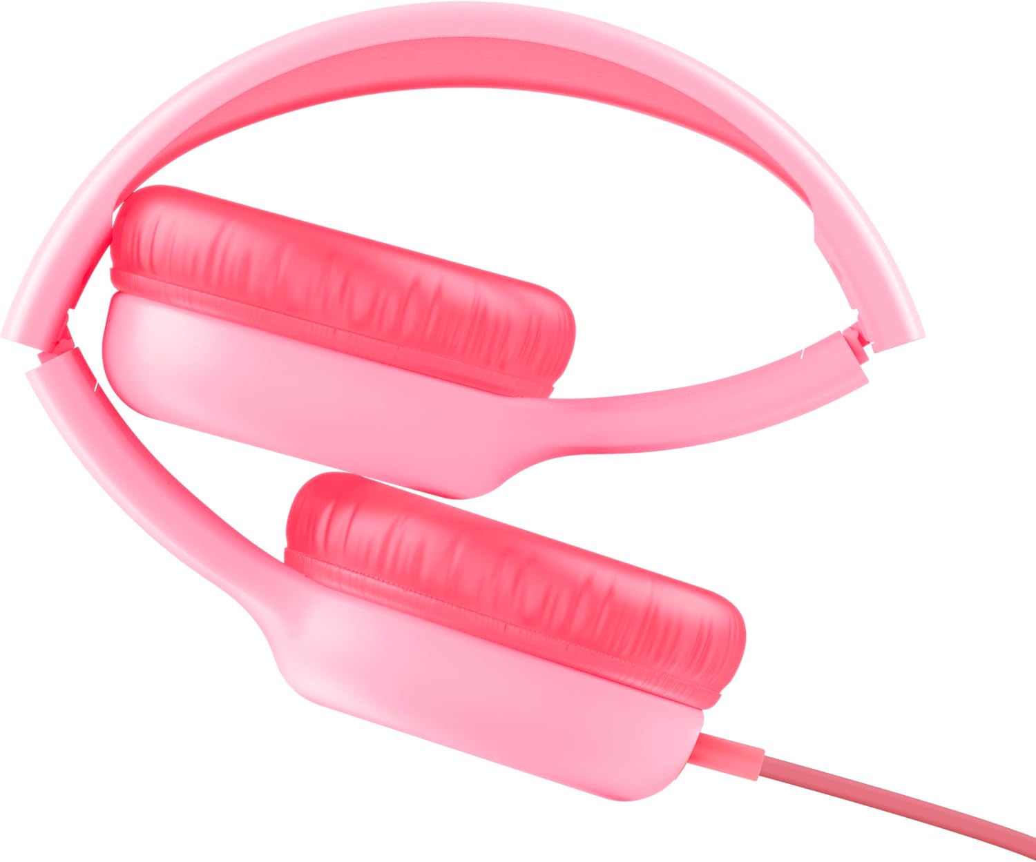 Kids Wired Headphones 85dB Volume Limit Foldable Mic Pink