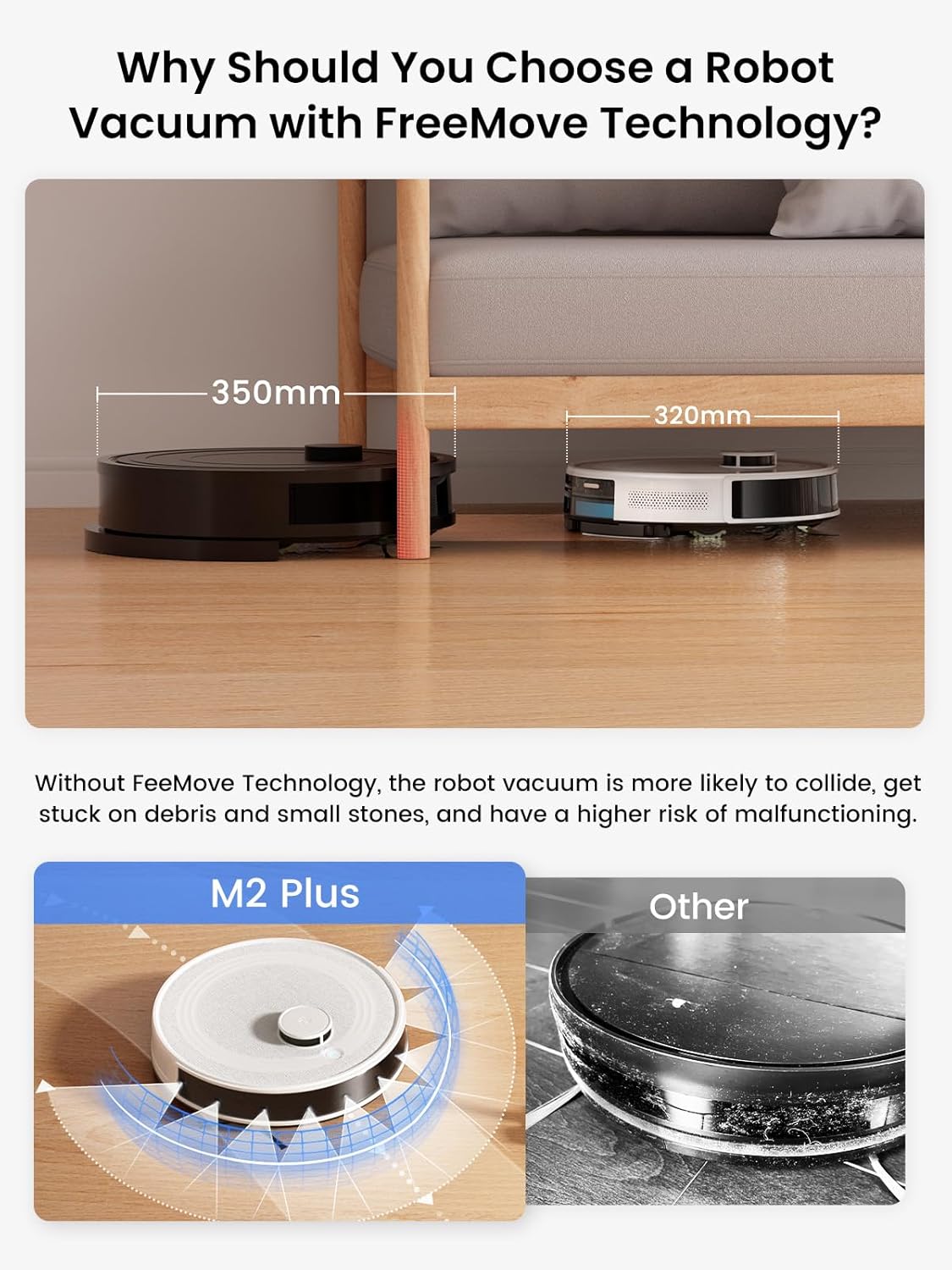 Robot Vacuum Mop Self Empty 6000Pa LiDAR 75 Day WiFi Pet Hair