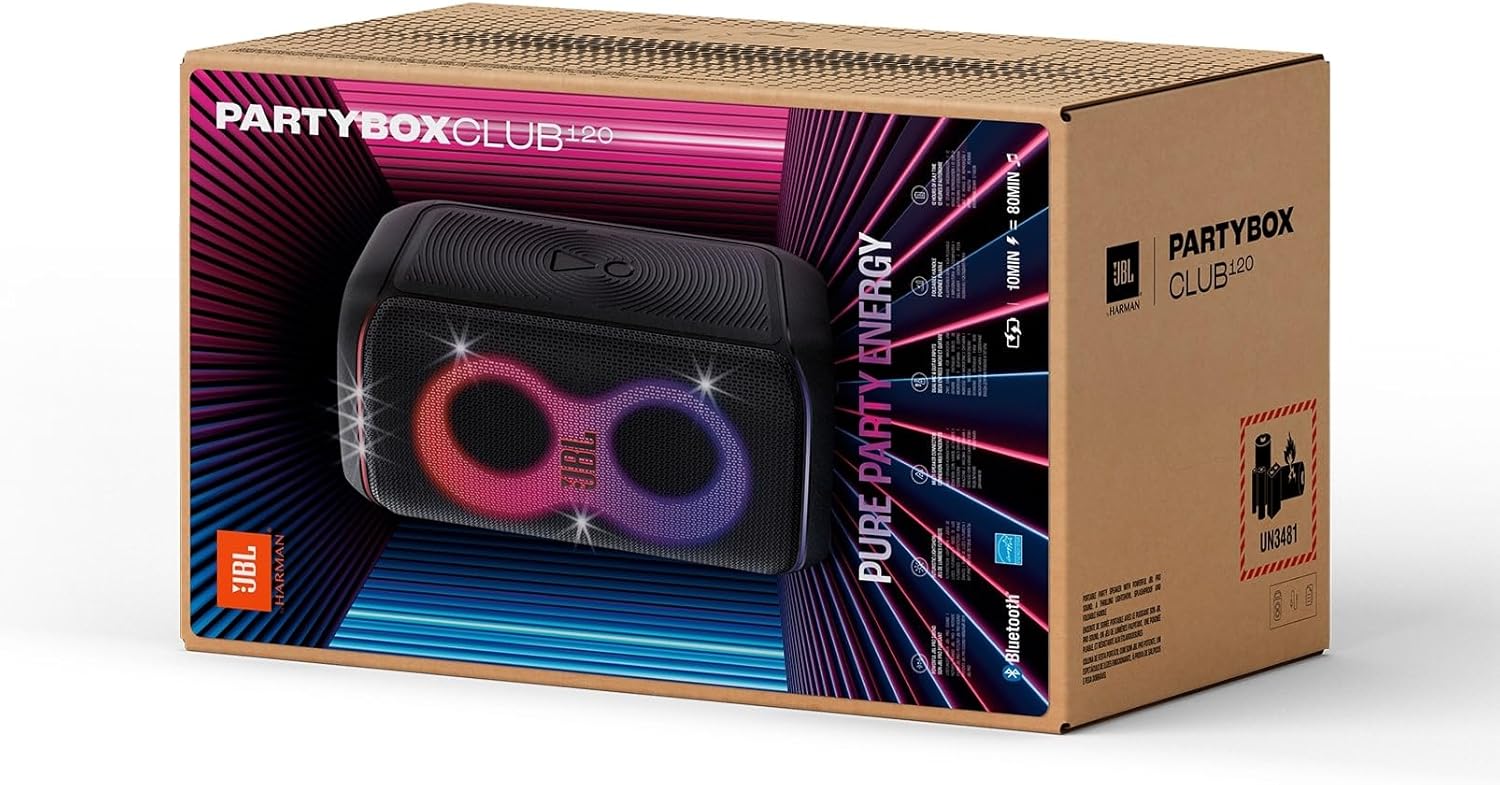 Portable Party Speaker 160W Bluetooth LED Light Show 12H Playtime