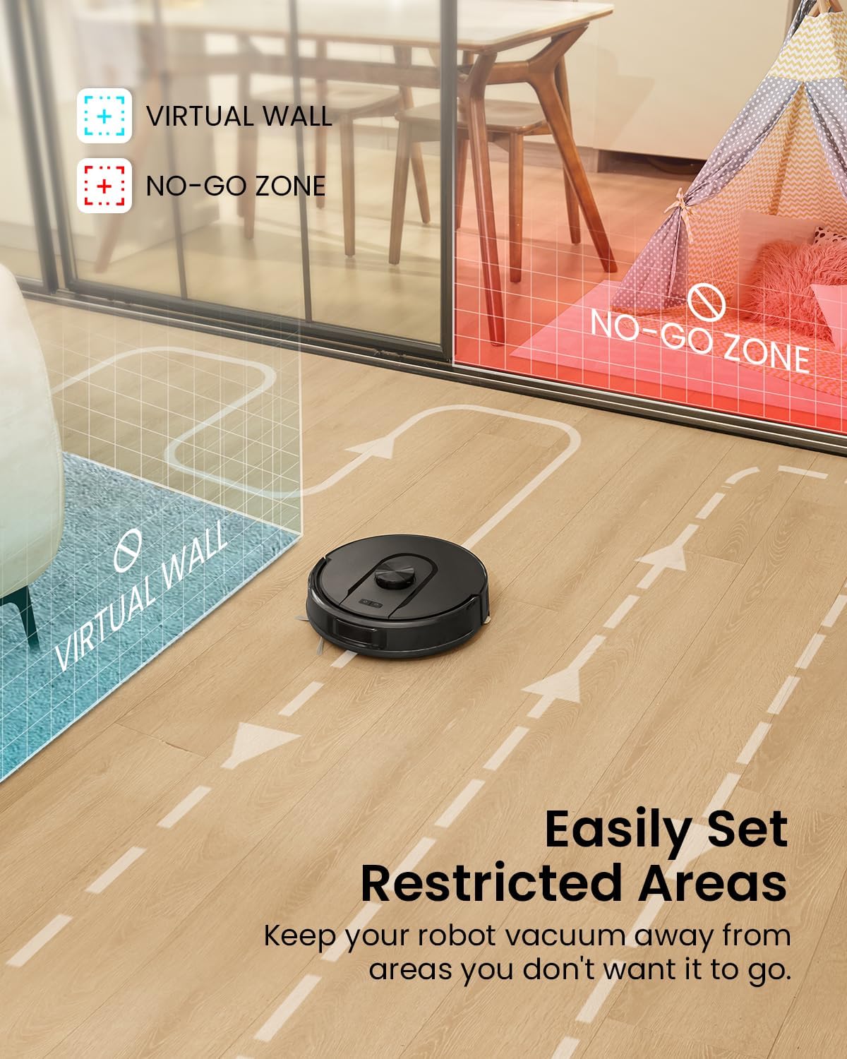 Robot Vacuum Mop 8000Pa Self Empty LiDAR Mapping App Control