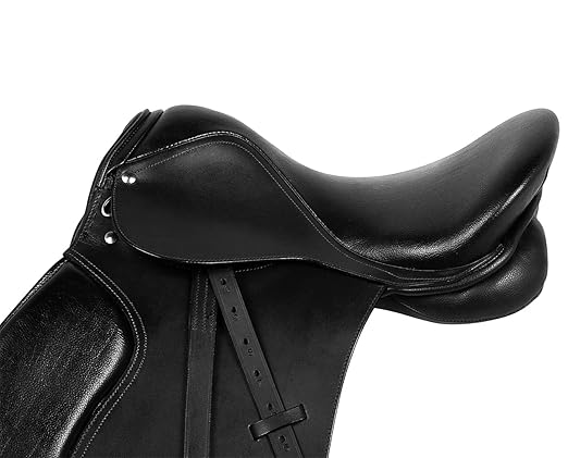 Brown Leather Show Jumping Eventing Saddle 13 Seat Stirrups Tack