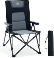 Heavy Duty Reclining Camping Chair 260kg Black