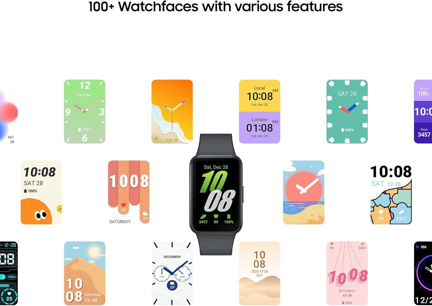 Galaxy Fit3 Smart Fitness Tracker AMOLED Black