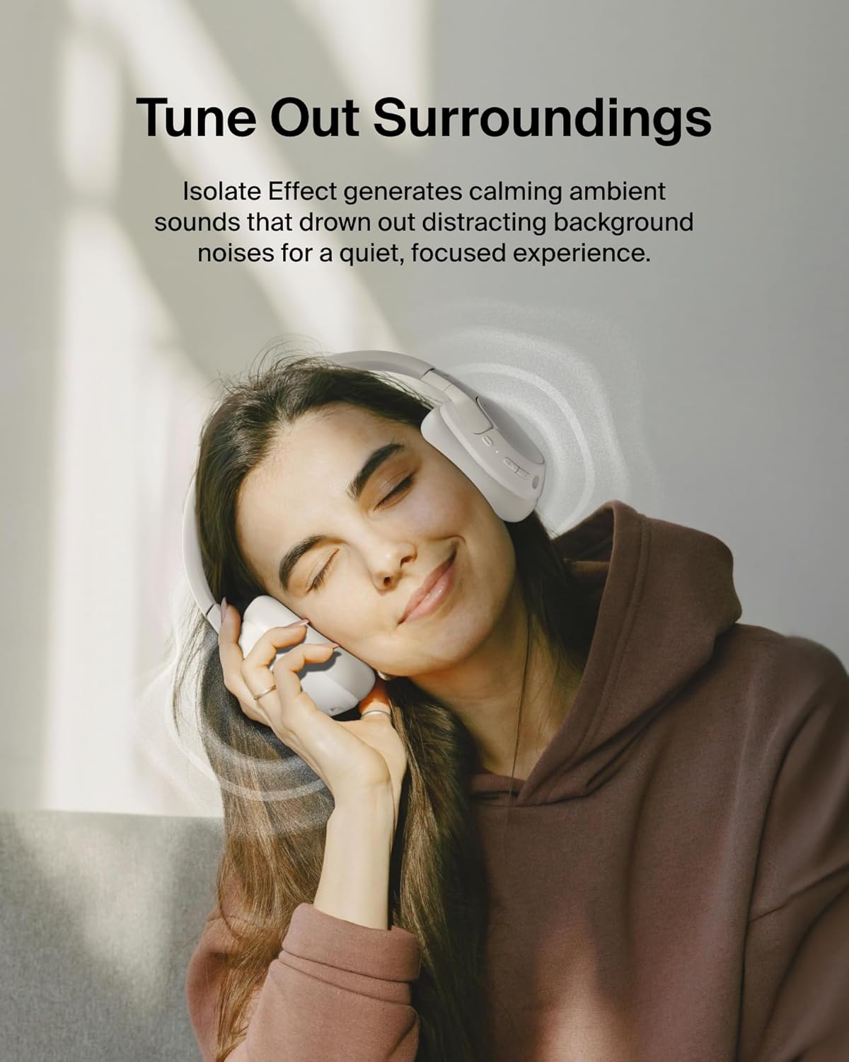 Noise Cancelling Wireless Bluetooth Headphones Over Ear 60H Playtime
