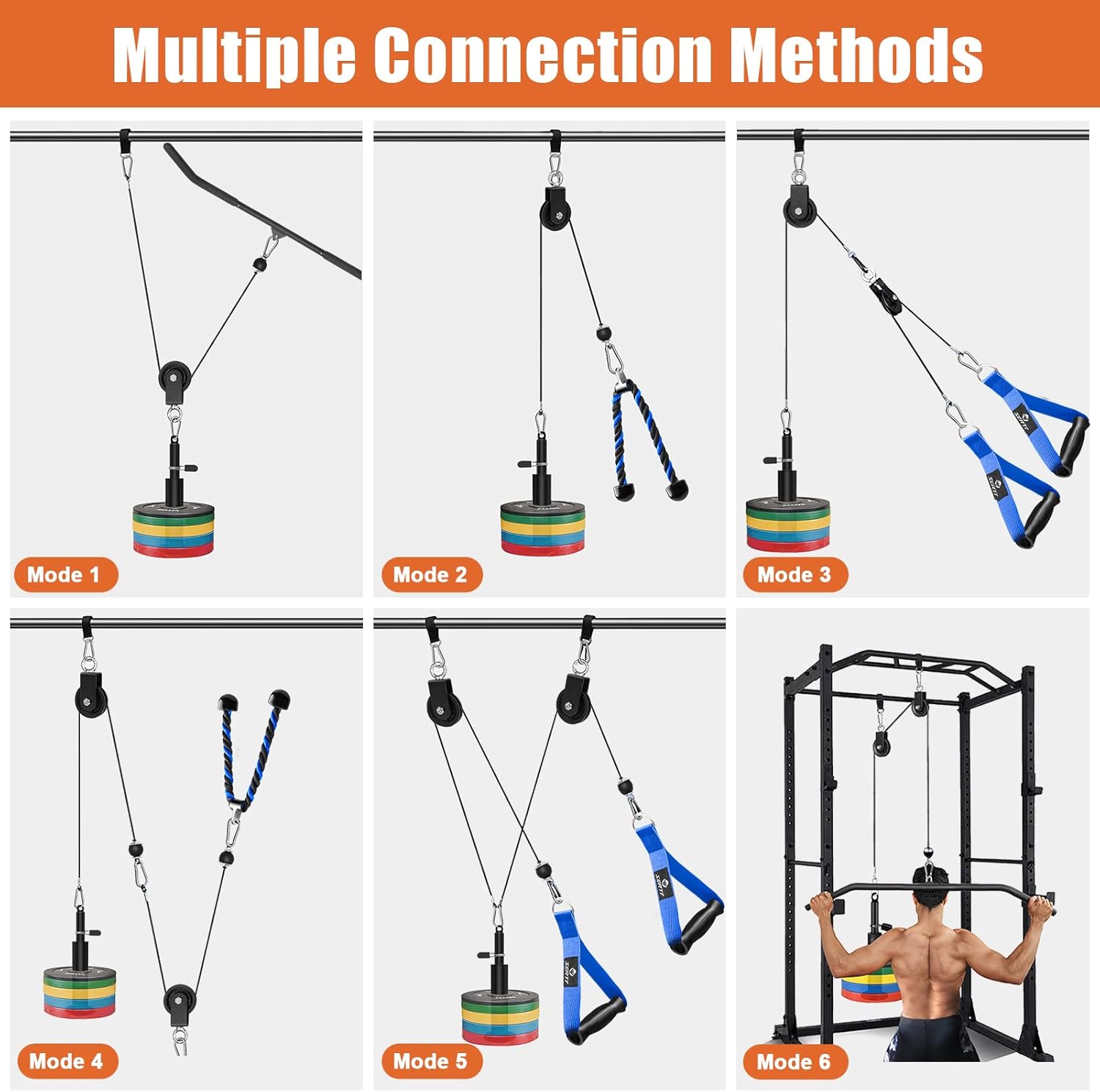 Home Gym Cable Pulley System LAT Pulldown Arm Trainer Kit