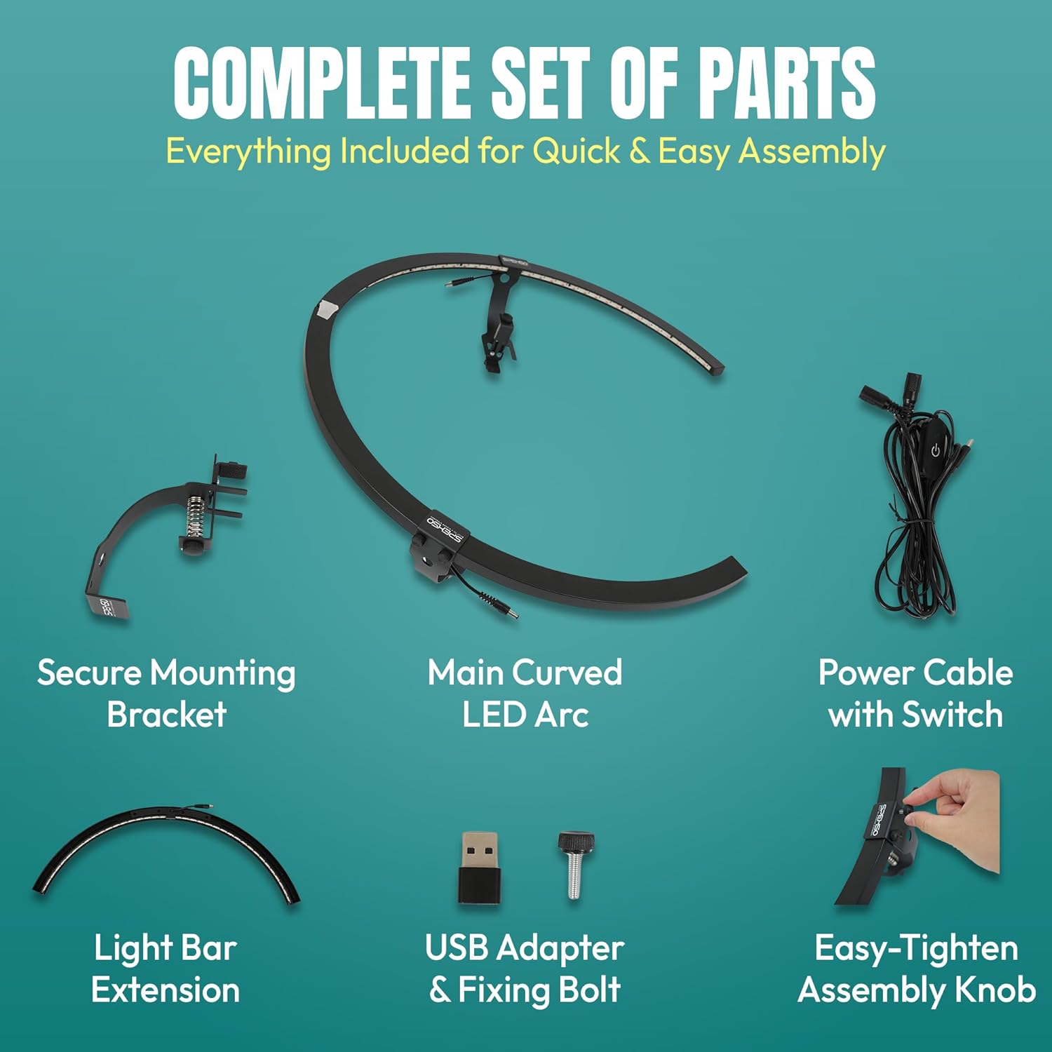 Dart Board LED Light 270 Degree Dimmable Clamp Mount Ring