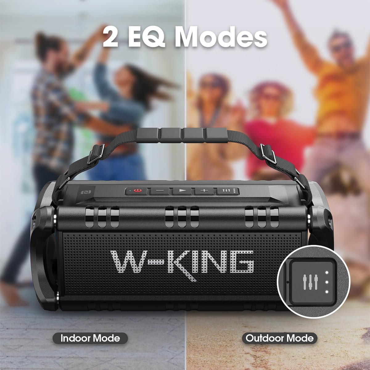90W Portable Bluetooth Speaker Waterproof Bass 40H NFC TWS
