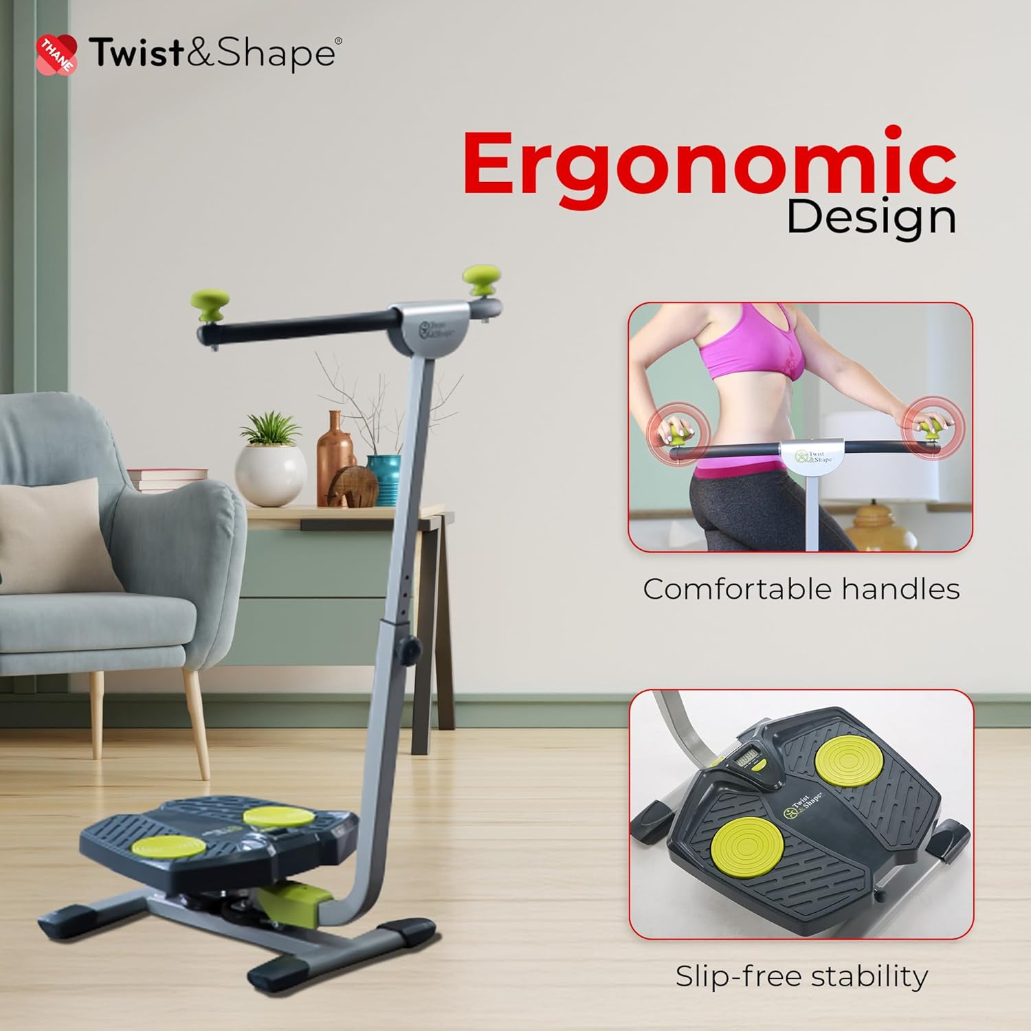 Foldable Twist Exercise Machine Core Trainer Home Fitness Equipment