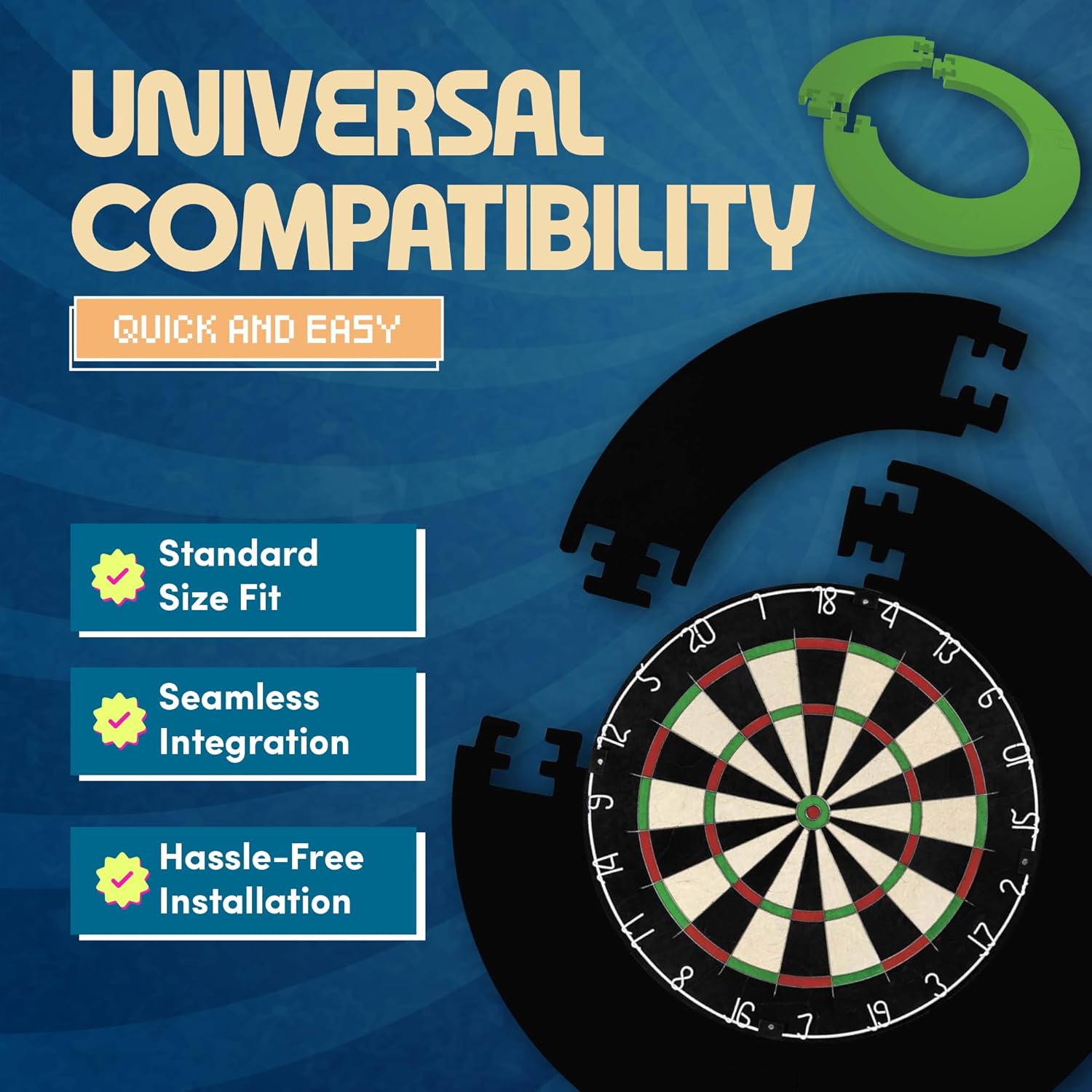 Dartboard Surround EVA Foam Wall Protector Blue Lightweight Durable