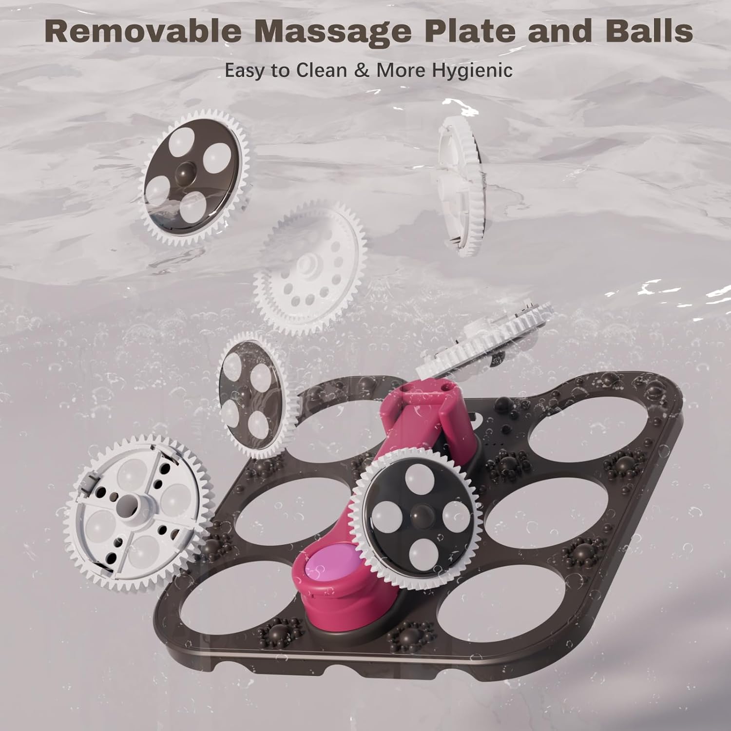 Collapsible Foot Spa Massager Heat Remote 24 Shiatsu Balls