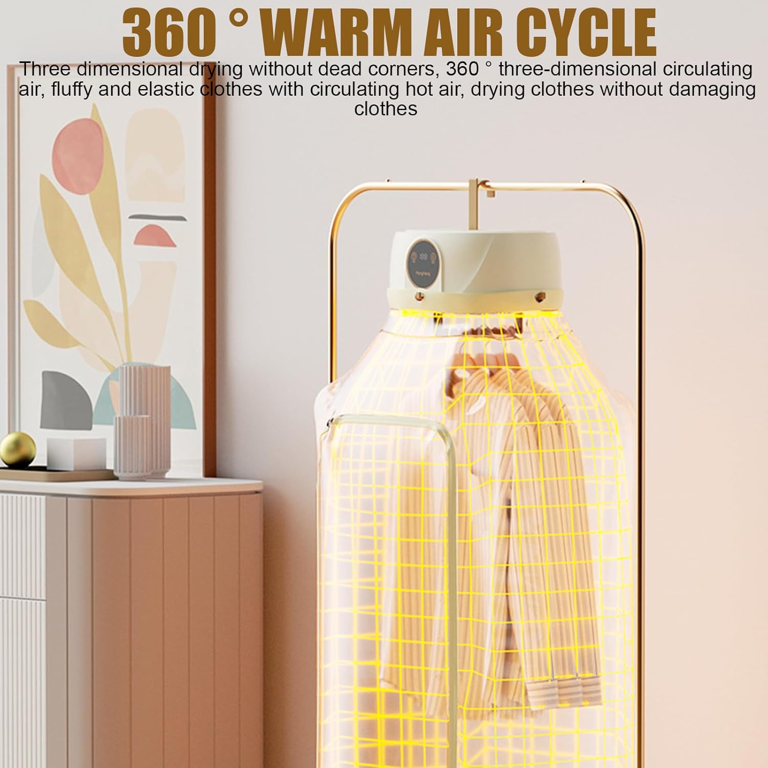 Portable Clothes Dryer Steamer 2000W Hands Free Ironing Machine