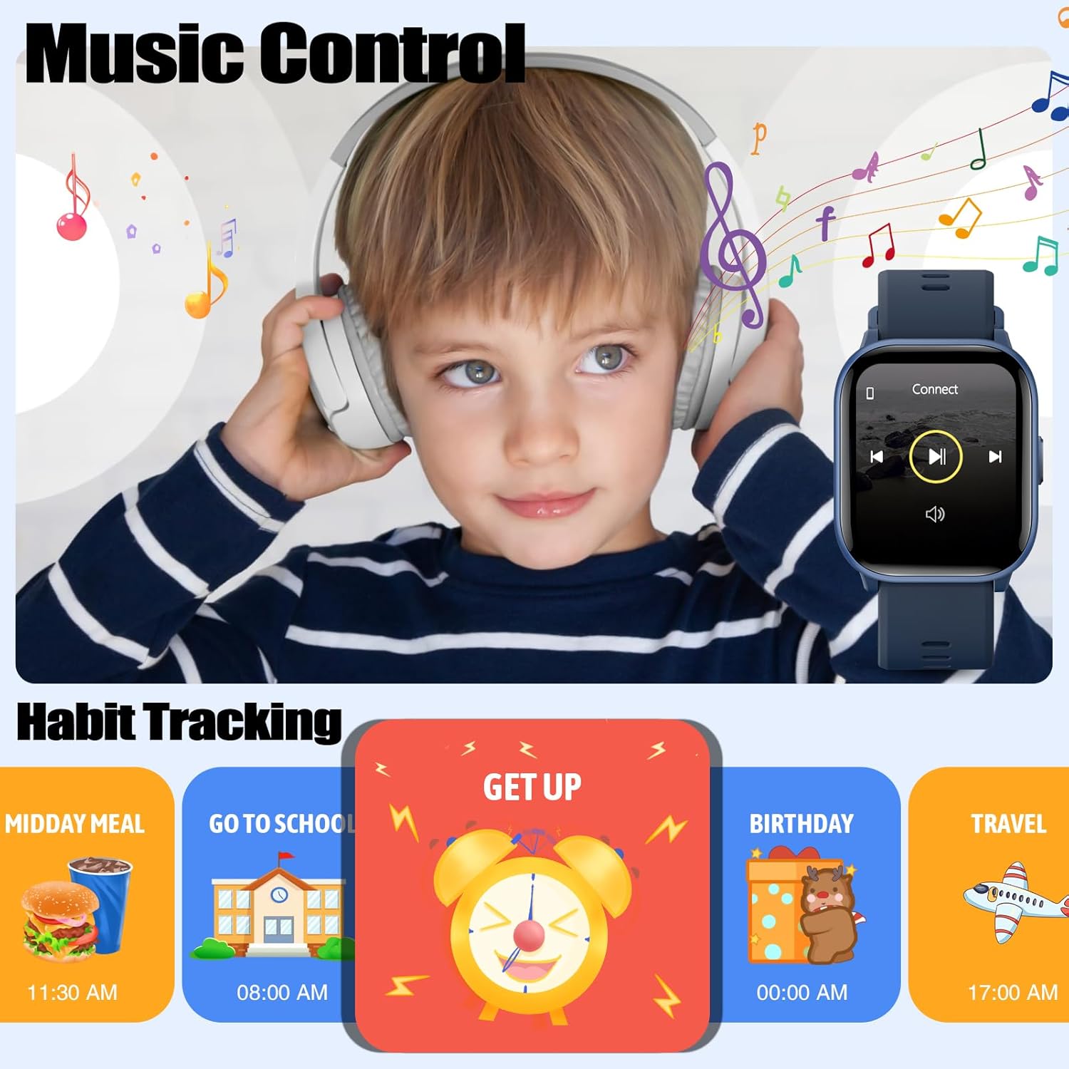 Kids Activity Smart Watch 19 Sports Heart Rate