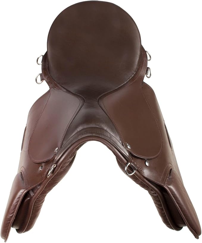 Brown Leather English Horse Saddle Tack Set 10 Inch