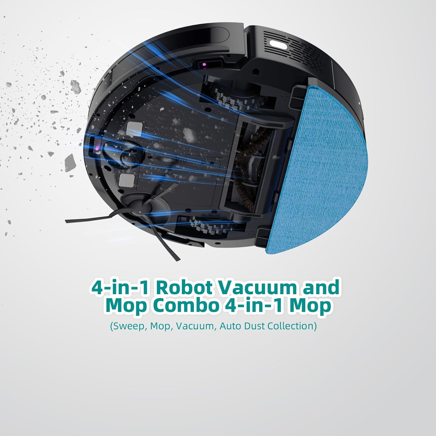 Robot Vacuum Mop Self Empty 4500Pa LiDAR WiFi Smart Clean