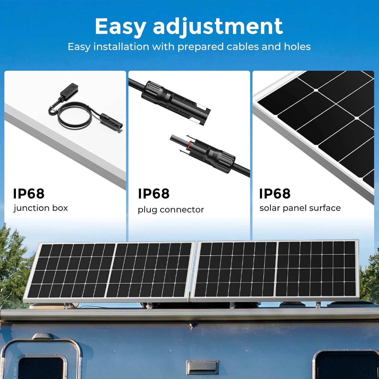 600W Solar Panel Kit 12V 25 Efficiency RV Off Grid