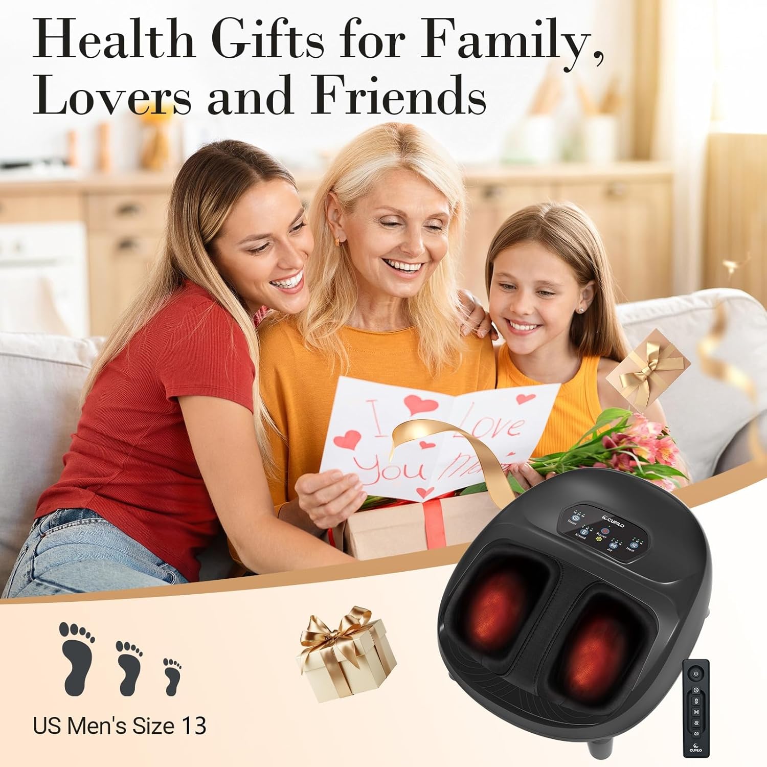 Shiatsu Foot Massager Remote Control Kneading Compression