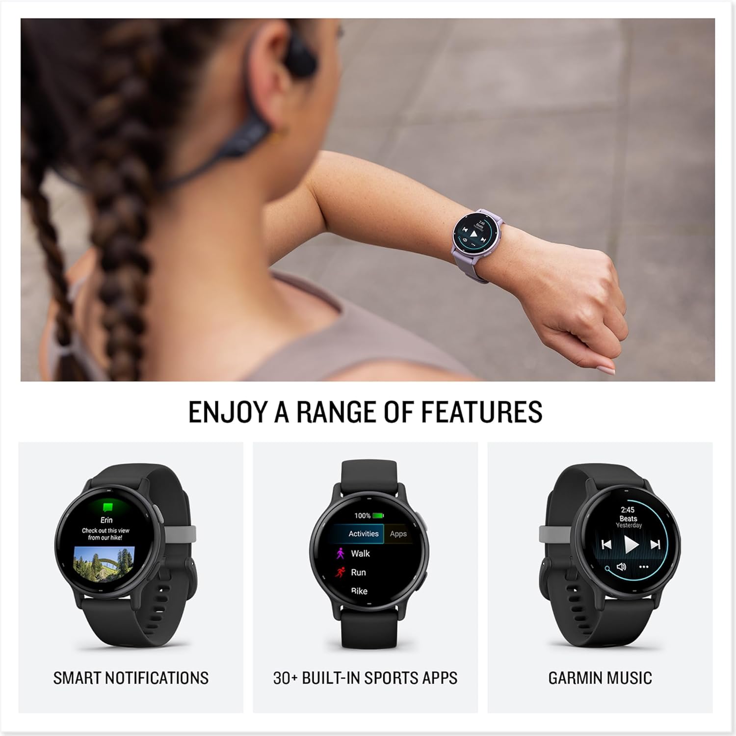 AMOLED GPS Smart Watch Health Fitness Tracker