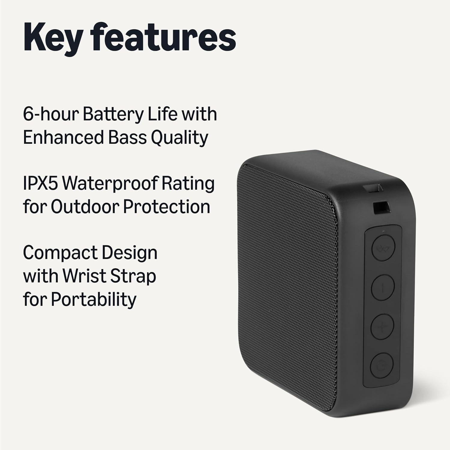 Mini Bluetooth Speaker Waterproof IPX5 Portable 6H Playtime