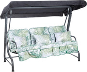 Outdoor 3 Seater Garden Swing Bench Canopy Cushions Patio 250kg