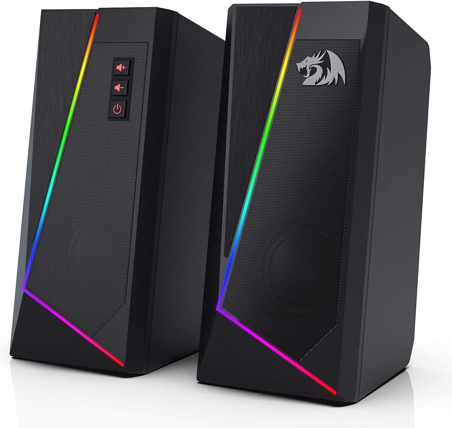 PC RGB Speakers Stereo Desktop USB 3.5mm Gaming Audio Bass