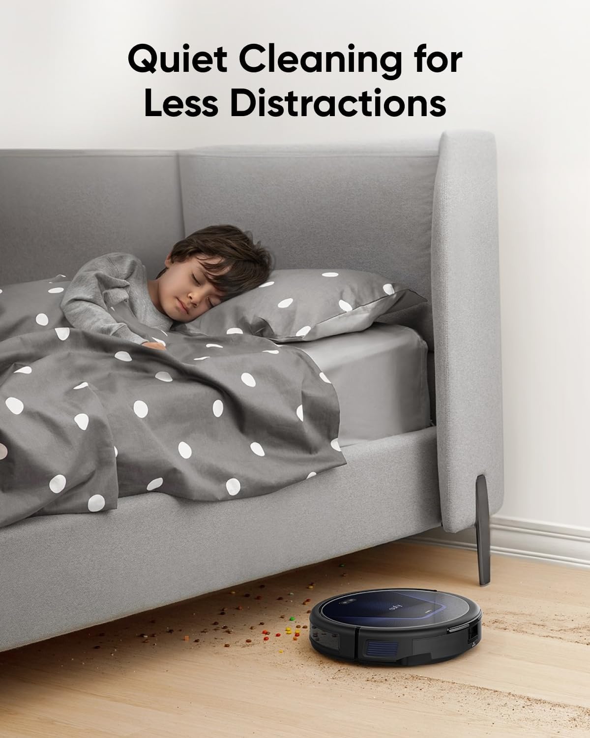 Robot Vacuum 4000Pa Pet Hair Cleaner Slim Quiet Smart