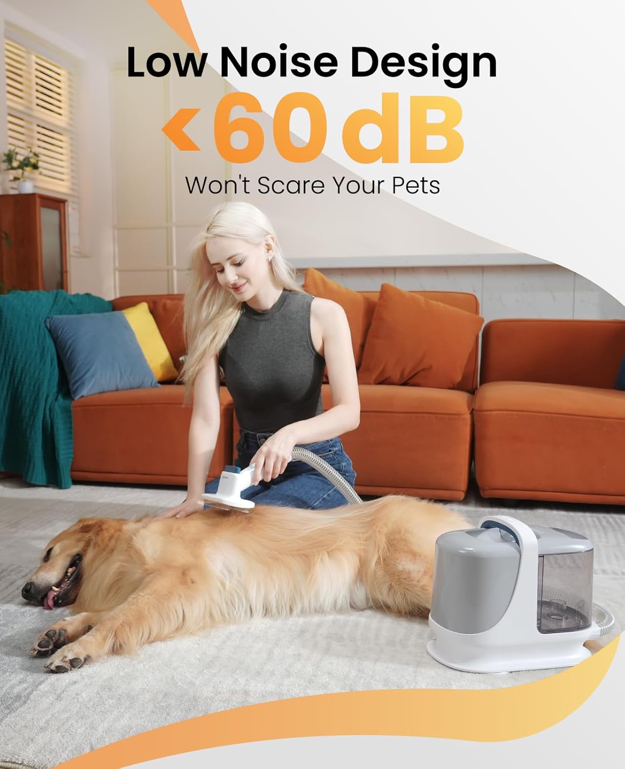 Pet Grooming Vacuum 13000Pa 3L Dog Clipper Kit Low Noise