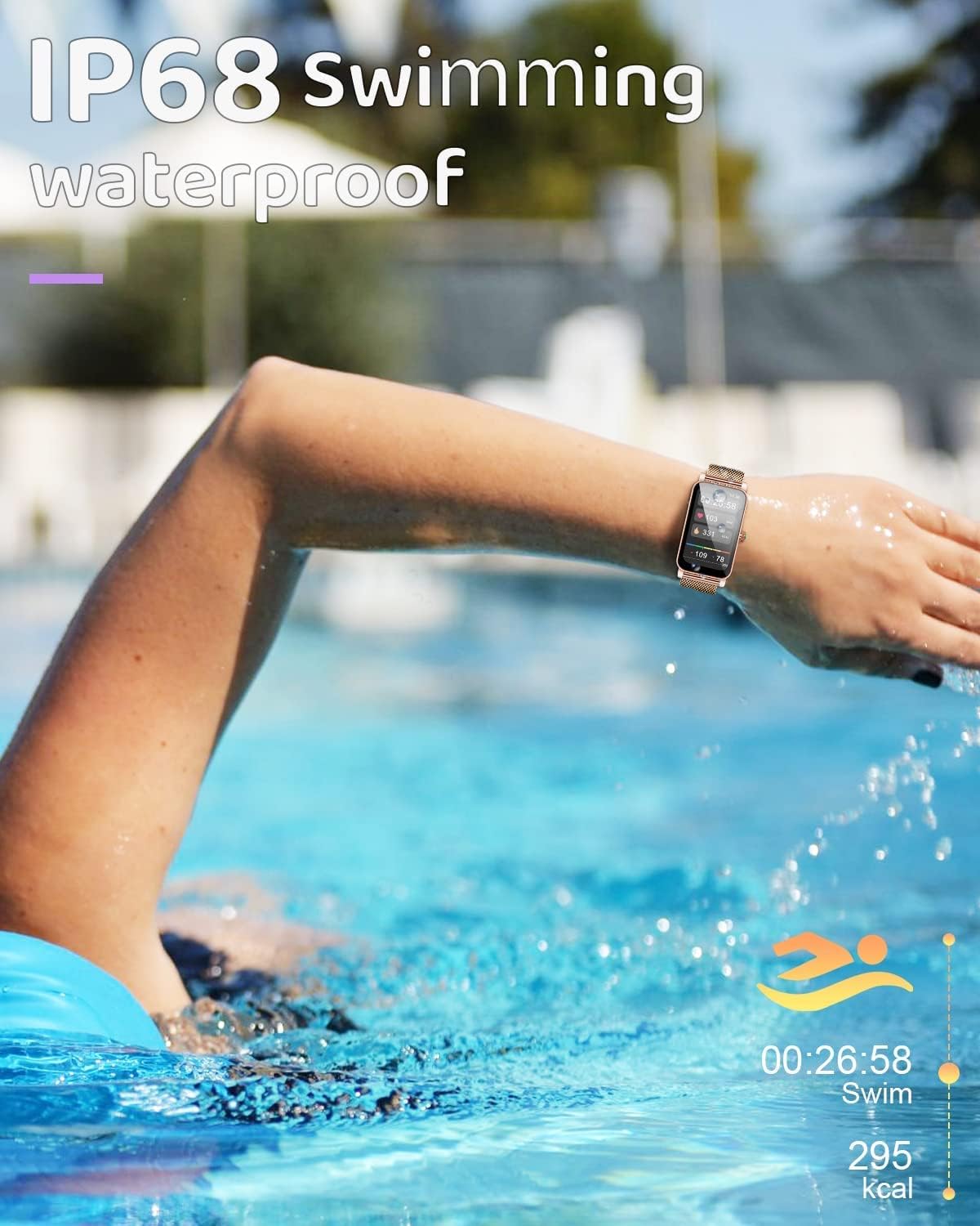 Smart Watch Fitness Tracker Heart Rate Sleep IP68