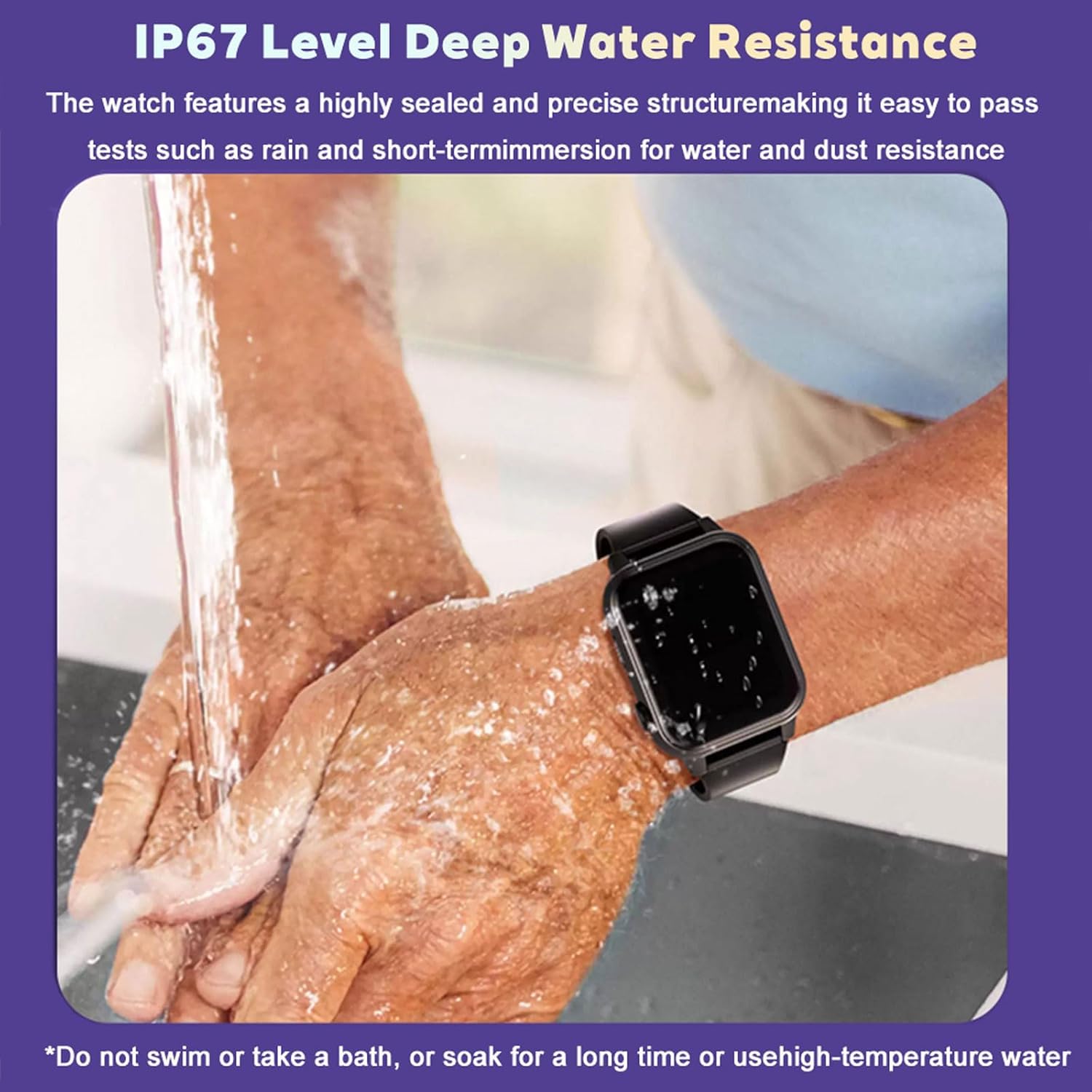 Senior Safety Smart Watch with Fall Detection SOS Call