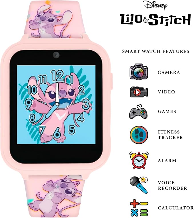 Kids Pink Smart Watch Camera Games Fitness Tracker