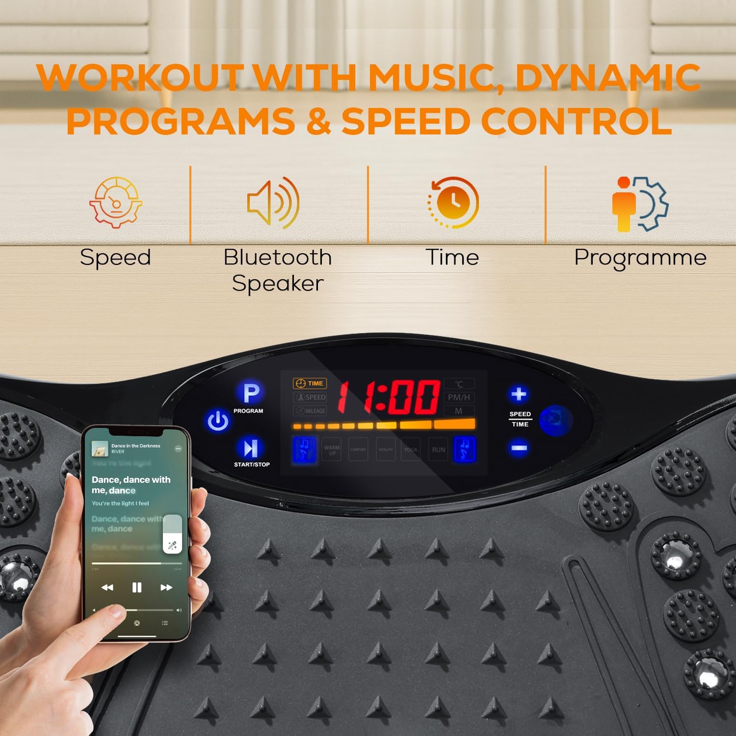 Vibration Plate Exercise Machine Fat Burn Fitness Platform 99 Levels