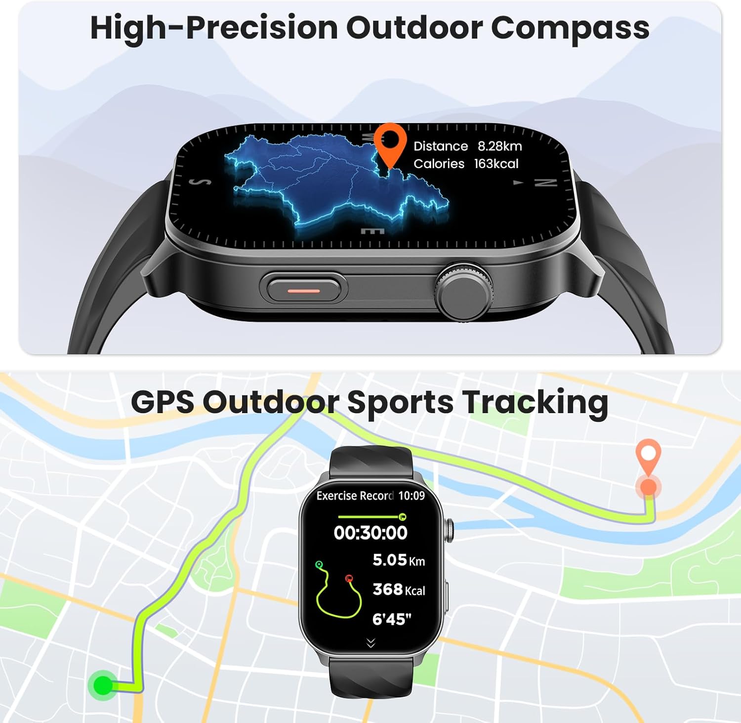 GPS Smart Watch 2.01 HD Calls 110 Sport Modes