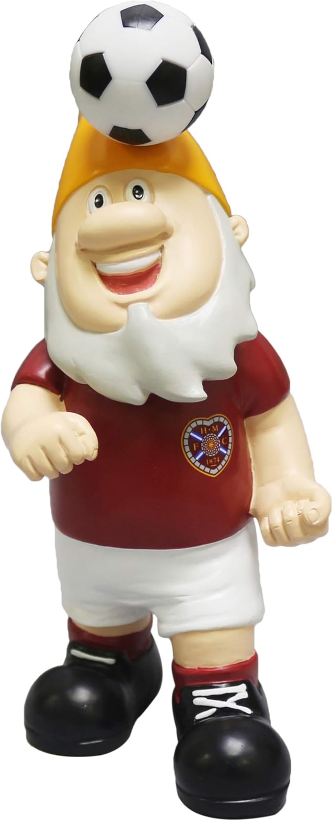 Soccer Fan Header Ball Gnome Ornament Garden Football Decor 20cm