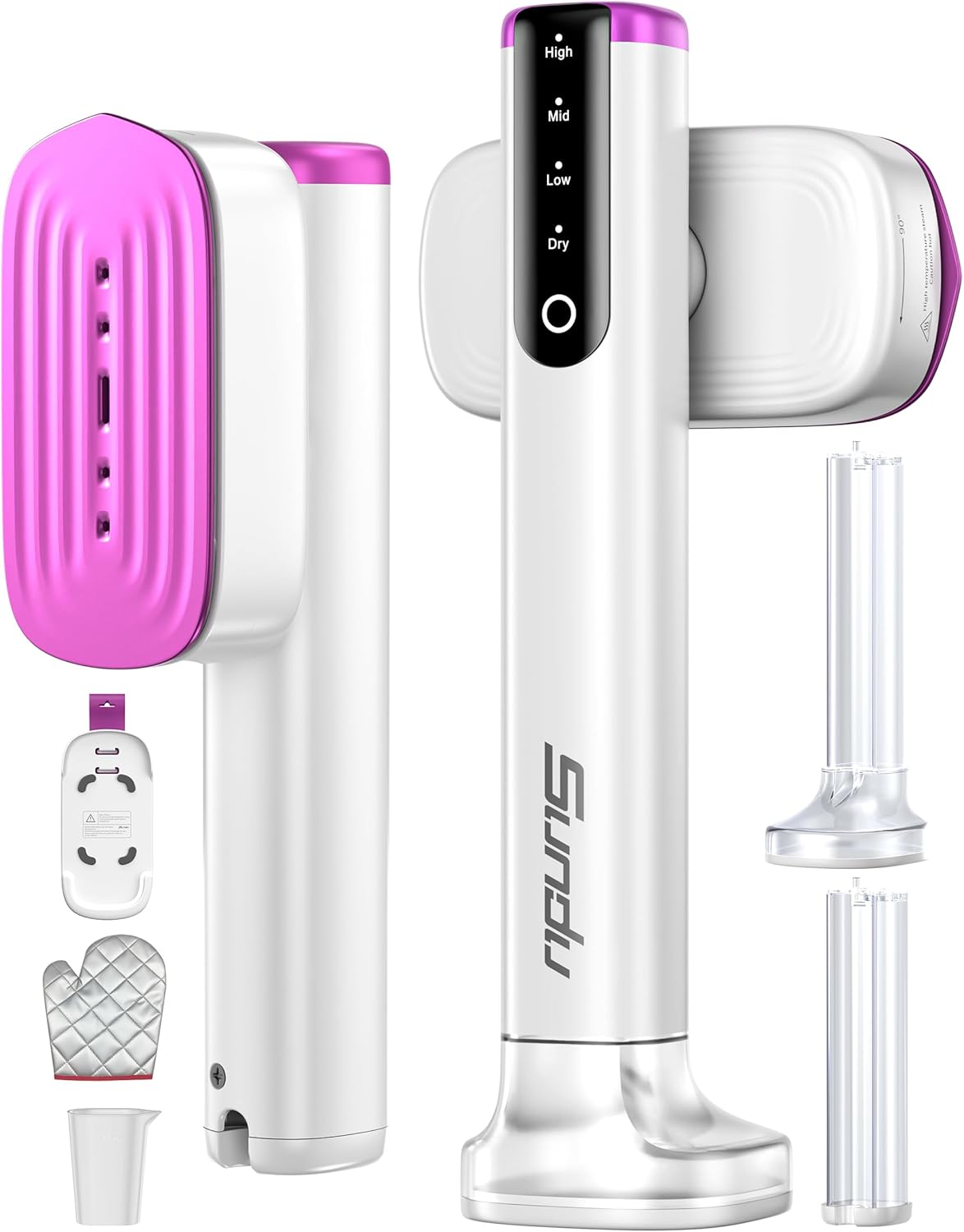 2-in-1 Clothes Steamer 1200W Fast Heat LED Display Travel Iron