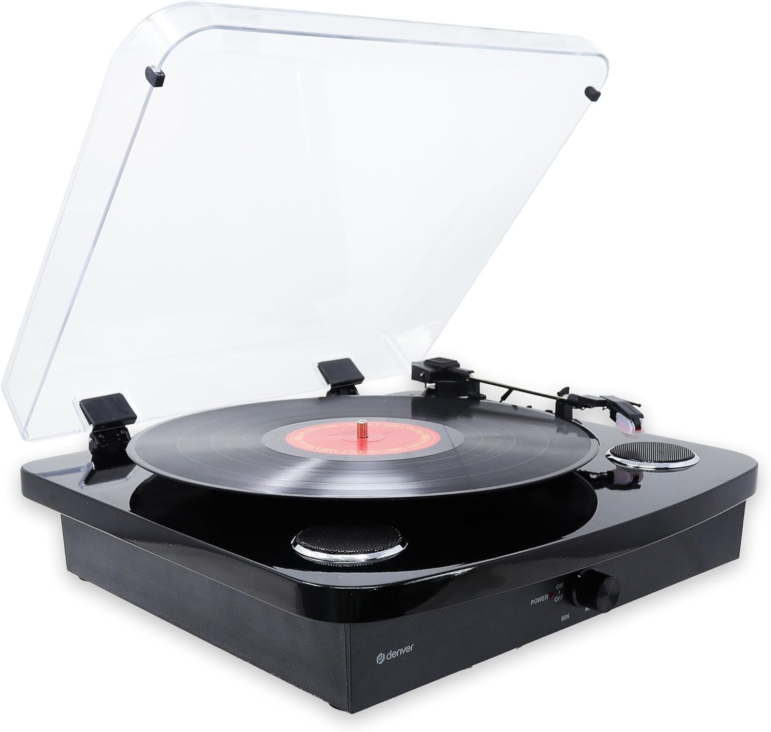 Black Bluetooth Record Player USB SD Recording 3 Speed