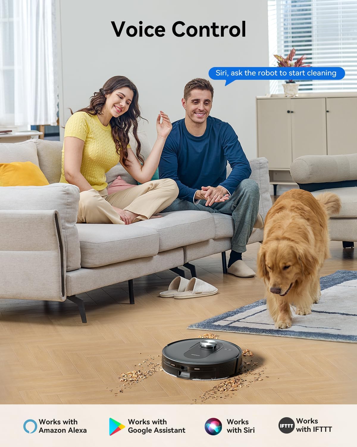 Robot Vacuum Mop Self Empty 6000Pa LiDAR 200Min WiFi Pet Hair